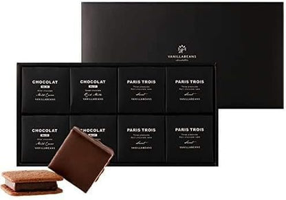 VANILLABEANS (バニラビーンズ) ショーコラ & パリトロ セット チョコレート ギフト お菓子 (手提げ袋付き 個包装) 詰め合わせ 菓子折り お返し プレゼント 手土産 ご褒美 スイーツ チョコサンド