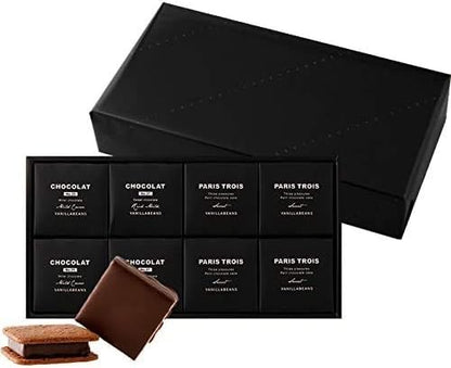 VANILLABEANS (バニラビーンズ) ショーコラ & パリトロ セット チョコレート ギフト お菓子 (手提げ袋付き 個包装) 詰め合わせ 菓子折り お返し プレゼント 手土産 ご褒美 スイーツ チョコサンド