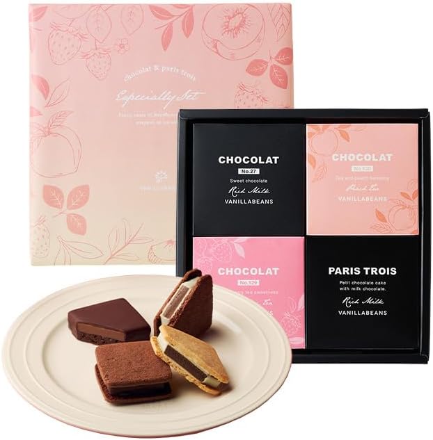 VANILLABEANS (バニラビーンズ) ショーコラ & パリトロ セット チョコレート ギフト お菓子 (手提げ袋付き 個包装) 詰め合わせ 菓子折り お返し プレゼント 手土産 ご褒美 スイーツ チョコサンド