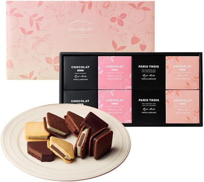 VANILLABEANS (バニラビーンズ) ショーコラ & パリトロ セット チョコレート ギフト お菓子 (手提げ袋付き 個包装) 詰め合わせ 菓子折り お返し プレゼント 手土産 ご褒美 スイーツ チョコサンド