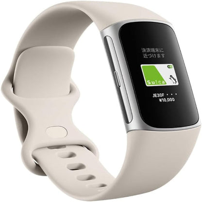 Fitbit Charge 6 トラッカー ポーセレン／シルバー（1個・日本正規品）