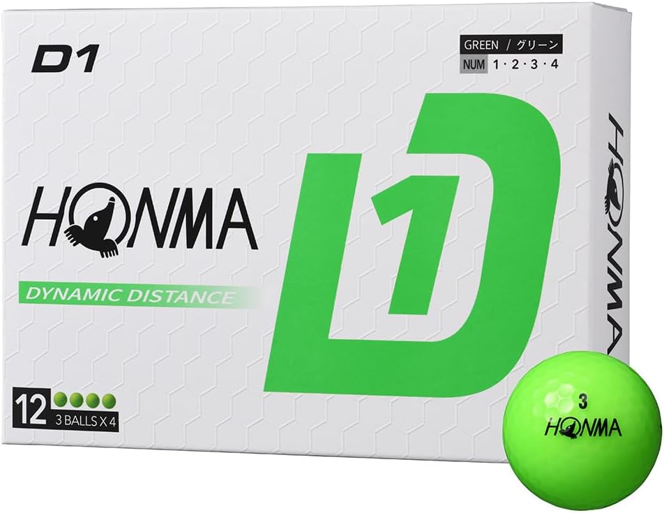 ホンマ(HONMA) 1ダース(12球入) ゴルフ 公認球 D1 Ball 2024