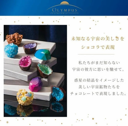 【ギフト専用袋付】フーシェ オリンポス 星の結晶 宇宙鉱物標本 9個入 チョコレート バレンタイン ホワイトデー