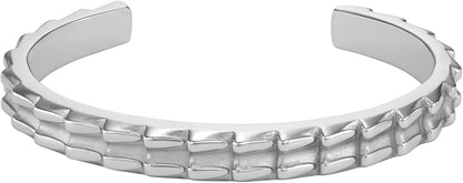 Diesel オールジェンダー ステンレススチールブレスレット, One Size, 金属, 宝石なし