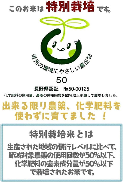 野沢農産 令和7年産 米 お米 無洗米 特別栽培米 コシヒカリ ぶなの水 長野県北信産