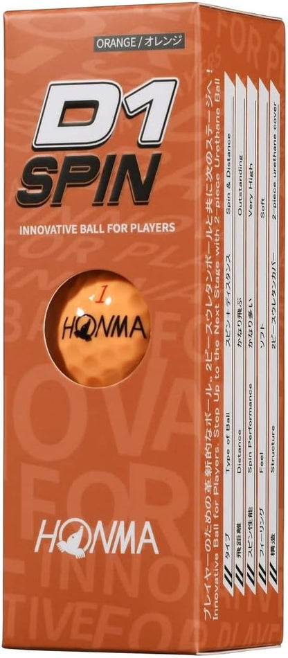 本間ゴルフ HONMA ボール D1 SPIN ボール 1ダース(12個入り)