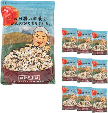 雑穀米本舗 明日への輝き39穀米ブレンド 1kg(1袋) 混ぜるだけ 国産 発芽玄米 スーパーフード 無添加 無着色 もっちり 雑穀米