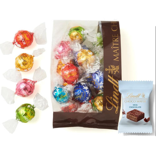 【Lindt公式】リンツ Lindt チョコレート リンドール 9種類アソート バレンタイン 大人リッチ 17個＋リンツ チョコウェイファー1個 個包装 リーフレット付