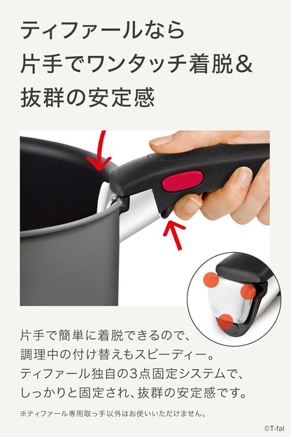 ティファール 取っ手のとれる 鍋 フライパンセット 3点セット ガス火専用 PFOAなどの有害物質不使用 「インジニオ･ネオ ファミリーセット3」 こびりつきにくさ長持ち ブラック L16390