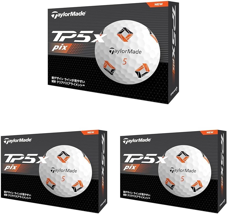 テーラーメイド(TAYLOR MADE) TMJ24 TP5/TP5 pix/TP5x/TP5x pix JPN 12個入り ゴルフボール 2024年モデル