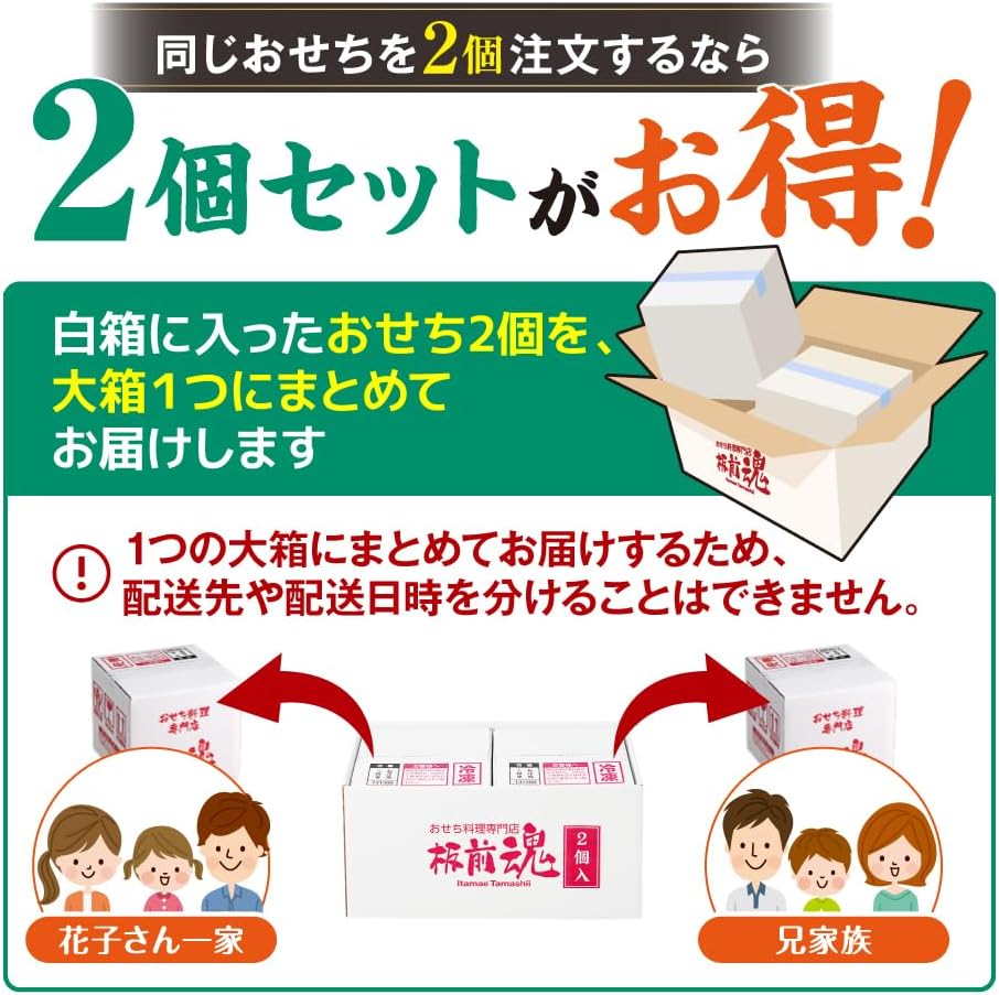（12月30日着）板前魂の花籠 おせち 和洋風 三段重 3人前 36品目