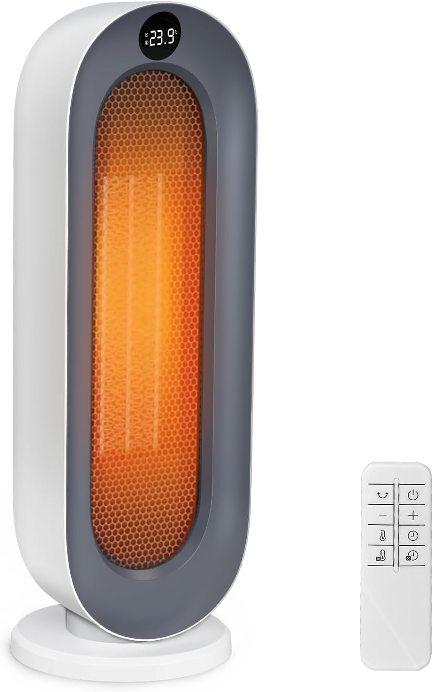 『2025冬新型』 セラミックヒーター 【ECO知能恒温 節電対策】 セラミックファンヒーター 暖房器具 省エネ 電気 首振り 3段階温度調整 800W/1200W 切り忘れ防止 二重過熱保護 転倒OFF タイマー機能 リモコン付き 大風量 速暖 電気ストーブ 電気ヒーター 足元 スリム タワー 脱衣所 寝室 トイレ 日本語取扱説明書 8畳 S720 クリーム