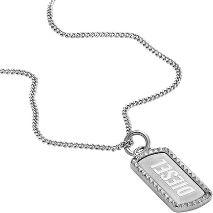 Diesel オールジェンダー ステンレススチールブレスレット, One Size, 金属, 宝石なし