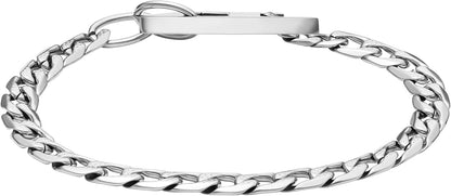 Diesel オールジェンダー ステンレススチールブレスレット, One Size, 金属, 宝石なし
