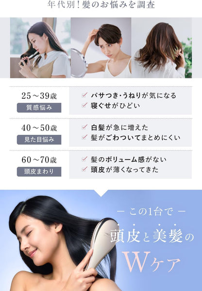 「ひるおび」にて紹介 wavewave ems ヘアブラシ 赤色LED サラサラ 髪 髪の毛 クッションブラシ くし 誕生日 女性 レディース 妻 彼女 母の日 プレゼント(ギフト用
