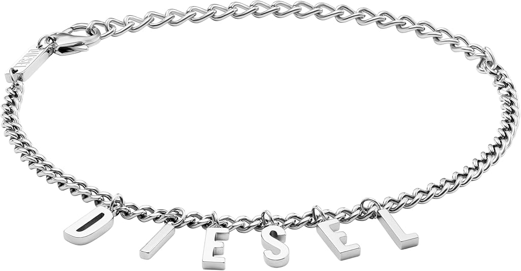 Diesel オールジェンダー ステンレススチールブレスレット, One Size, 金属, 宝石なし