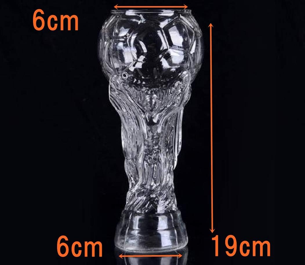 【morningplace】 ビール グラス サッカー ワールドカップ風 ユニーク デザイン お洒落 450ml (1個)