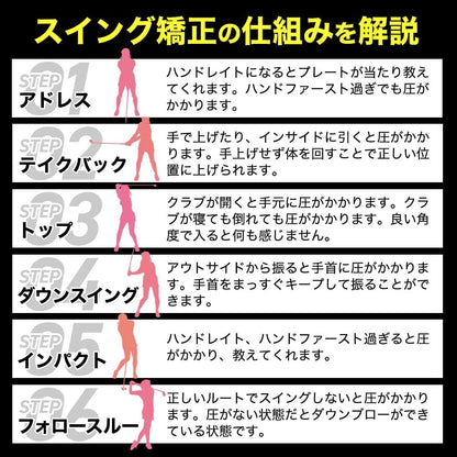 ダウンブローマスター【正規品】ネイビー【青山加織プロ監修】 ゴルフ 練習器具 手首矯正 ハンドファースト 習得 動画講座7本付き Down blow Master ゴルファボ GOLFavo