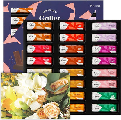 お礼ギフト ガレー Galler チョコレート ベルギー王室御用達 ミニバー 10本入り プレゼント スイーツ お菓子 個包装 お取り寄せ メッセージカード 手さげ袋付き