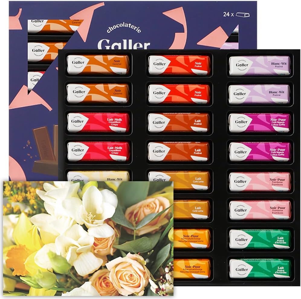 お礼ギフト ガレー Galler チョコレート ベルギー王室御用達 ミニバー 10本入り プレゼント スイーツ お菓子 個包装 お取り寄せ メッセージカード 手さげ袋付き