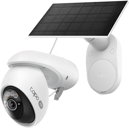 TP-Link Tapo 防犯カメラ ペットカメラ 屋外 ソーラー 監視カメラ みまもりカメラ 見守りカメラ スマホ対応 太陽光 Wi-Fi 4K 8MP 800万画素 パン/チルト 360°AI検知 フルカラー IP65 防水防塵 音声通話 Tapo C660 KIT