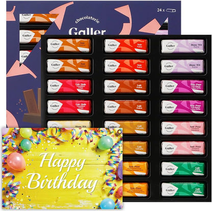 誕生日ギフト ガレー Galler チョコレート ベルギー王室御用達 ミニバー 10本入り プレゼント スイーツ お菓子 個包装 お取り寄せ メッセージカード 手さげ袋付き