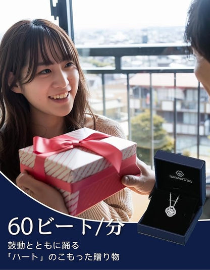 [MomentWish] ダンシングストーン ネックレス レディース 0.5-1 カラット モアサナイト ペンダント シルバーネックレス人気ブランド チェーン 誕生日 記念日 プレゼント（長40cm＋アジャスター5cm） 華奢ギフトボックス付け