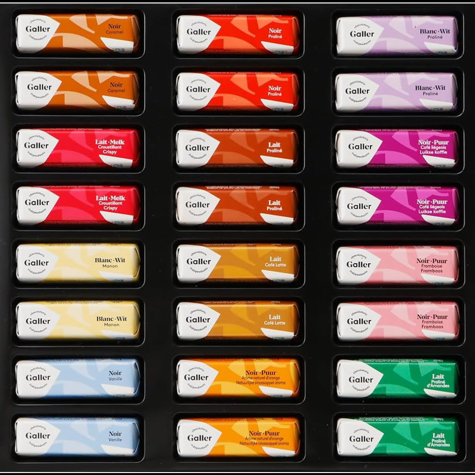 ガレー Galler チョコレート ベルギー王室御用達 ミニバー 24本入り 母の日 ギフト スイーツ お菓子 個包装 お取り寄せ 手さげ袋付き