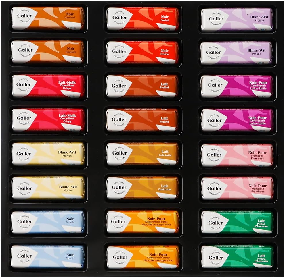 ガレー Galler チョコレート ベルギー王室御用達 ミニバー 24本入り 母の日 ギフト スイーツ お菓子 個包装 お取り寄せ 手さげ袋付き