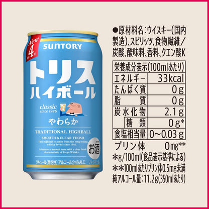 トリスハイボール〈やわらか〉 [ウイスキー 日本 500ml×24缶 ]