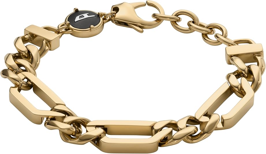 Diesel オールジェンダー ステンレススチールブレスレット, One Size, 金属, 宝石なし