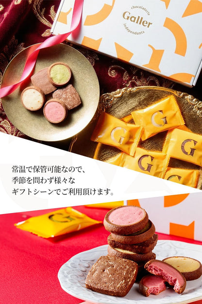 母の日 ギフト ガレー Galler チョコレート ベルギー王室御用達 クッキー 15枚入り 食べ物 お菓子 スイーツ 高級 ギフトカード 間違い探し 手さげ袋付き