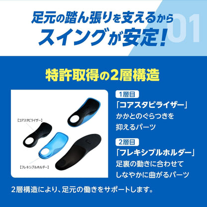 【ザムスト（ZAMST）】フットクラフト インソール（Footcraft）土踏まずアーチサポート 中敷き 1足分（左右セット）