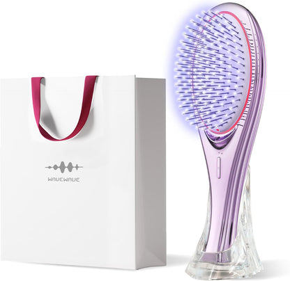 「ひるおび」にて紹介 wavewave ems ヘアブラシ 赤色LED サラサラ 髪 髪の毛 クッションブラシ くし 誕生日 女性 レディース 妻 彼女 母の日 プレゼント(ギフト用