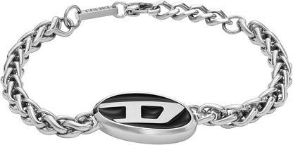Diesel オールジェンダー ステンレススチールブレスレット, One Size, 金属, 宝石なし