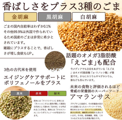 雑穀米本舗 明日への輝き39穀米ブレンド 1kg(1袋) 混ぜるだけ 国産 発芽玄米 スーパーフード 無添加 無着色 もっちり 雑穀米
