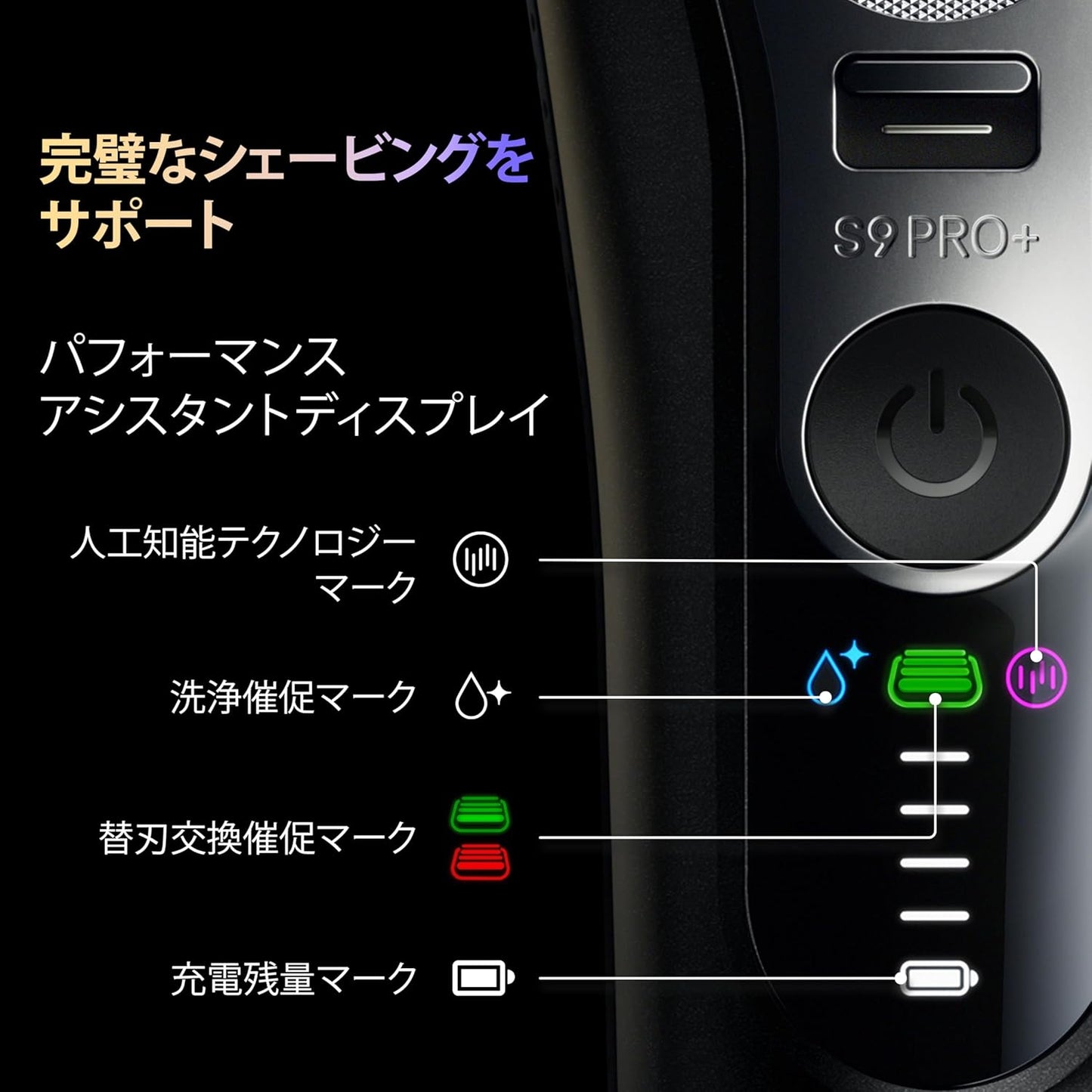 ブラウン 電気シェーバー シリーズ9 PRO+ 電動 髭剃り メンズ 9655cce シェーバー本体6 in 1 洗浄機付きモデル 防水設計 5+1 カットシステム 進化したキワぞり刃 肌下-0.01mm カット あご下まで夕方ヒゲ、ゼロへ 最大5年メーカー保証【最新2025年秋モデル】