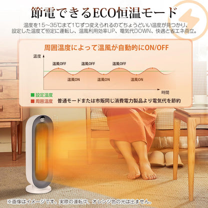 『2025冬新型』 セラミックヒーター 【ECO知能恒温 節電対策】 セラミックファンヒーター 暖房器具 省エネ 電気 首振り 3段階温度調整 800W/1200W 切り忘れ防止 二重過熱保護 転倒OFF タイマー機能 リモコン付き 大風量 速暖 電気ストーブ 電気ヒーター 足元 スリム タワー 脱衣所 寝室 トイレ 日本語取扱説明書 8畳 S720 クリーム