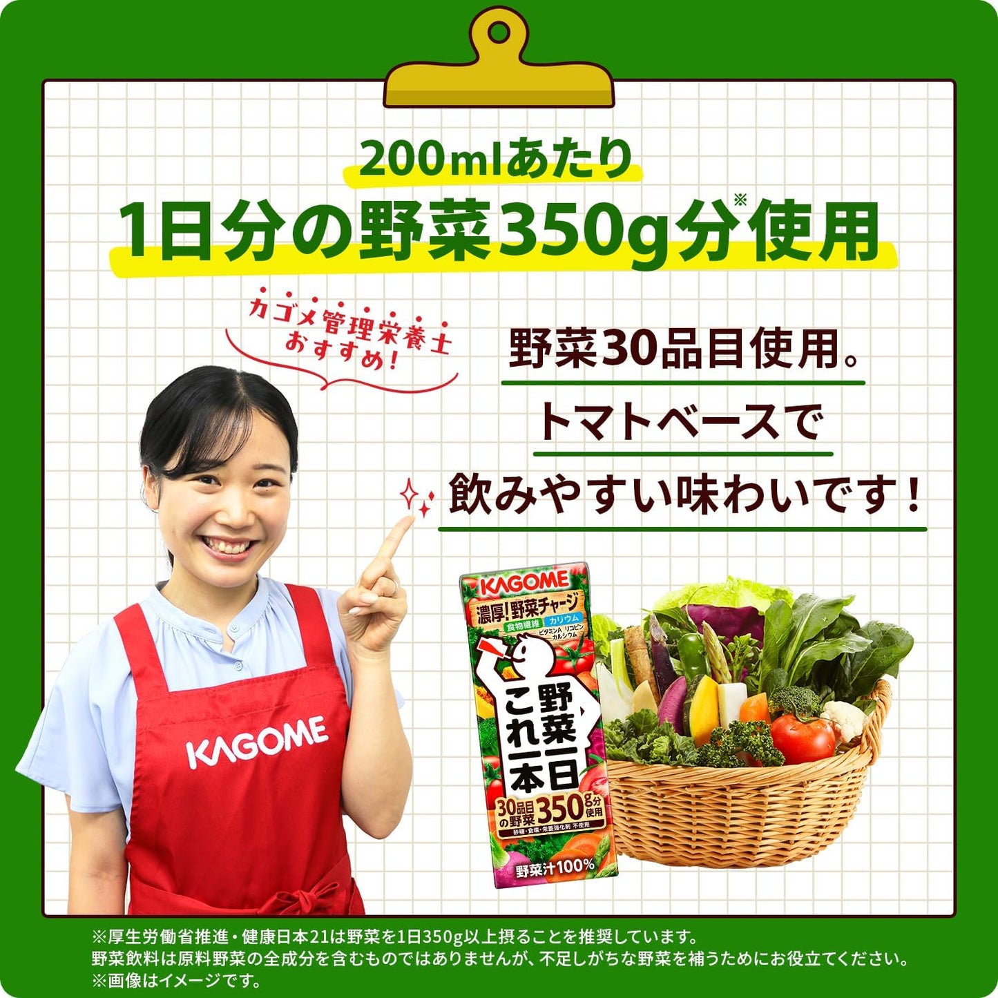 カゴメ 野菜一日これ一本 200ml紙パック×24本(食物繊維 カリウム ビタミンA リコピン カルシウム)