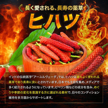 GRIFFX HIHATSU HOT(グリフィスヒハツホット) ヒハツ シトルリン マカ 亜鉛 アルギニン 厳選成分配合 サプリ 国内生産 30錠入り