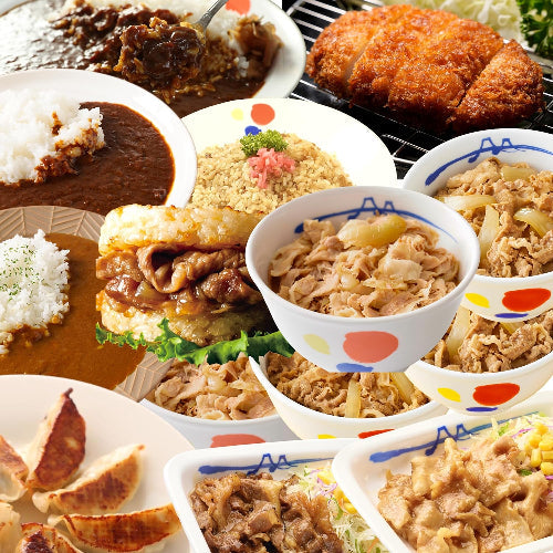 【松屋人気商品詰め合わせシリーズ】14種類！14食入り！！2026年松屋人気商品を詰め合わせた福袋！！！　※プレミアム仕様牛めしの具1食、乳酸菌入り牛めしの具1食、糖質オフ牛めしの具1食、豪州産牛めしの具1食、オリジナルカレー1食、プレーンカレー1食、欧風カレー1食、牛めしバーガー1食、ロースかつ1食、カルビ焼肉1食、生姜焼き1食、牛めしピラフ1食、松軒焼き餃子1食、豚めしの具1食（冷凍食品 保存食 一人暮らし 肉 グルメ 食事 セット 冷凍 惣菜 まつや 仕送り 非常食 ご飯のお供 ）