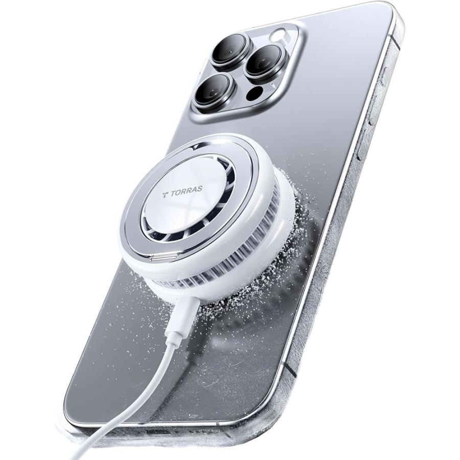 Torras - Ostand PolarCircle Qi2 冷却機能 MagSafe対応充電器 急速充電器 スマホ充電器 携帯充電器 チャージャー ケーブル充電 トーラス正規品　PSE認証