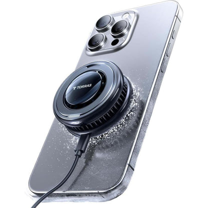 Torras - Ostand PolarCircle Qi2 冷却機能 MagSafe対応充電器 急速充電器 スマホ充電器 携帯充電器 チャージャー ケーブル充電 トーラス正規品　PSE認証